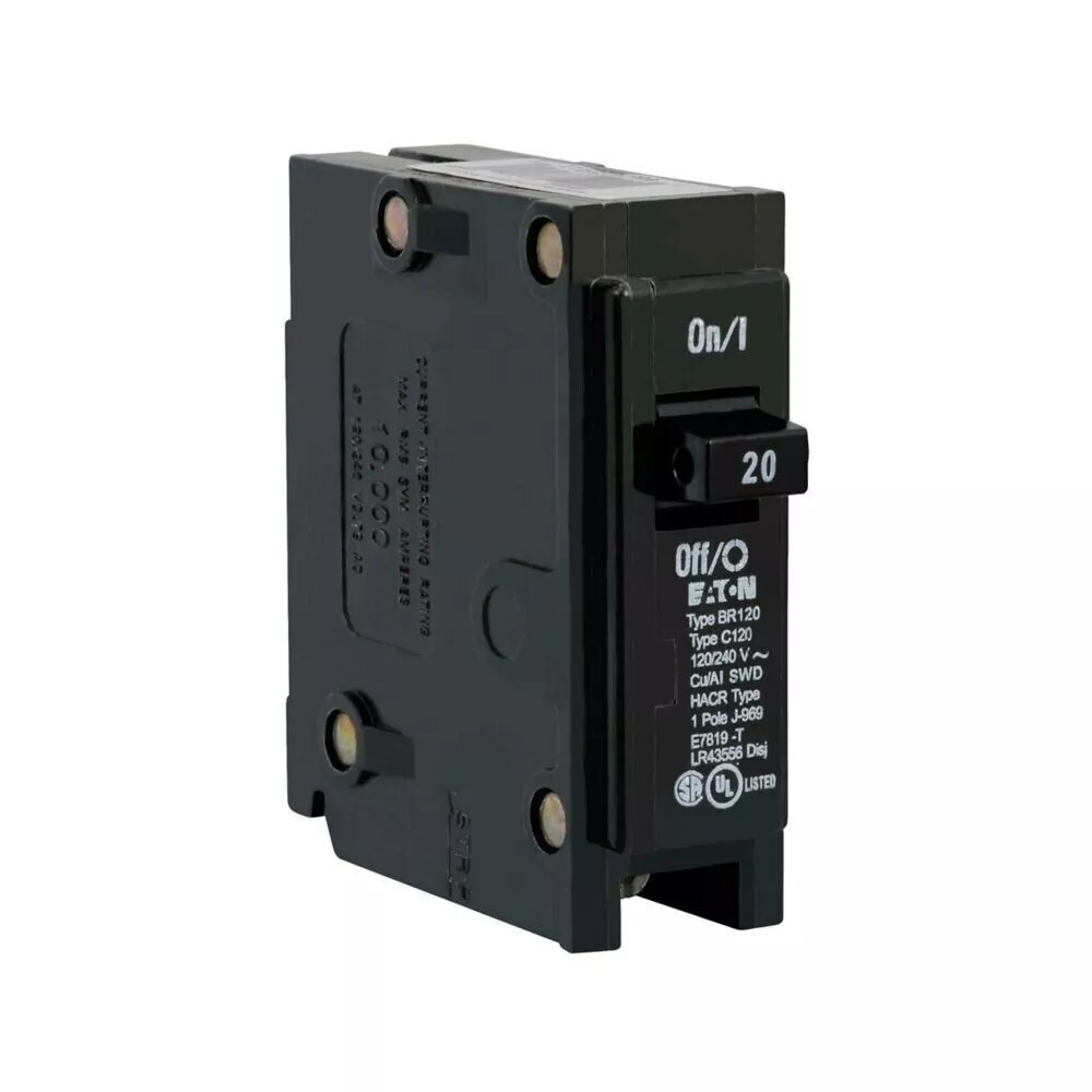 Eaton BR120 20 Amp 1 Pole Plug-In Circuit Breaker