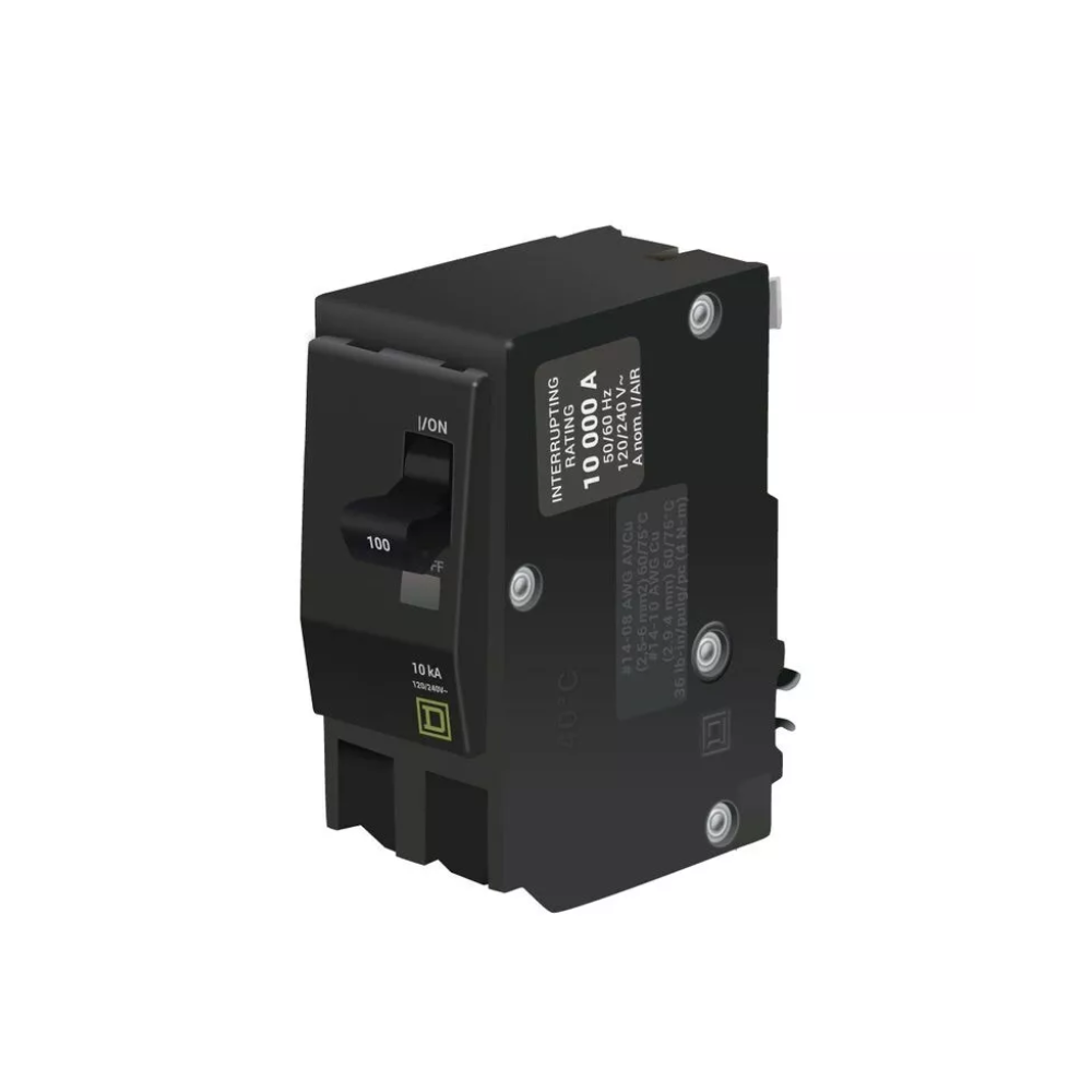 Square D QO2100 100Amp Double-Pole Circuit Breaker – 120/240V AC, Reliable Protection For Your Home Panel