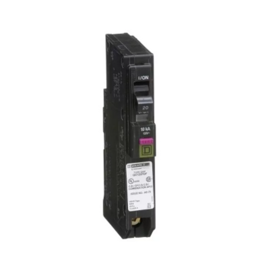 Square D QO120PDF Circuit Breaker 20 Amp Plug On Neutral