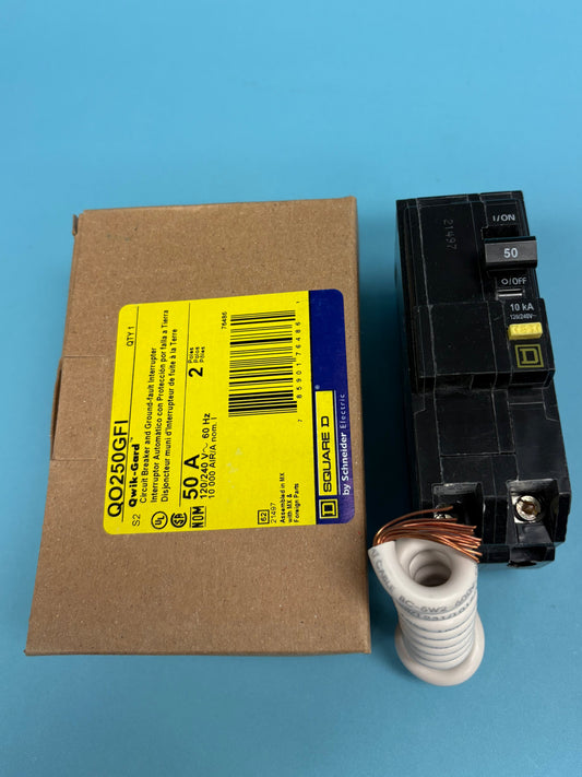 Square D QO250GFI 50A 2-Pole GFCI Circuit Breaker