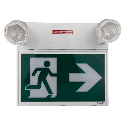 METAL RUNNING MAN COMBO OF 2 HEADS WITH 36W BATTERY BACKUP Emergency Light