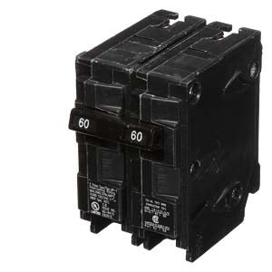 Siemens Q260 2 Pole 60 Amp Plug-In Circuit Breaker