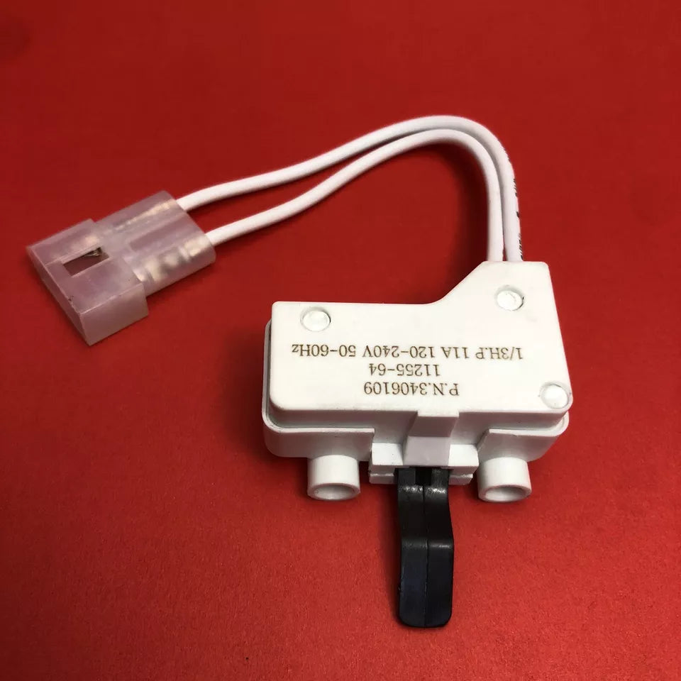 3406109 DRYER DOOR SWITCH FITS WHIRLPOOL KENMORE SEARS MAYTAG 885450